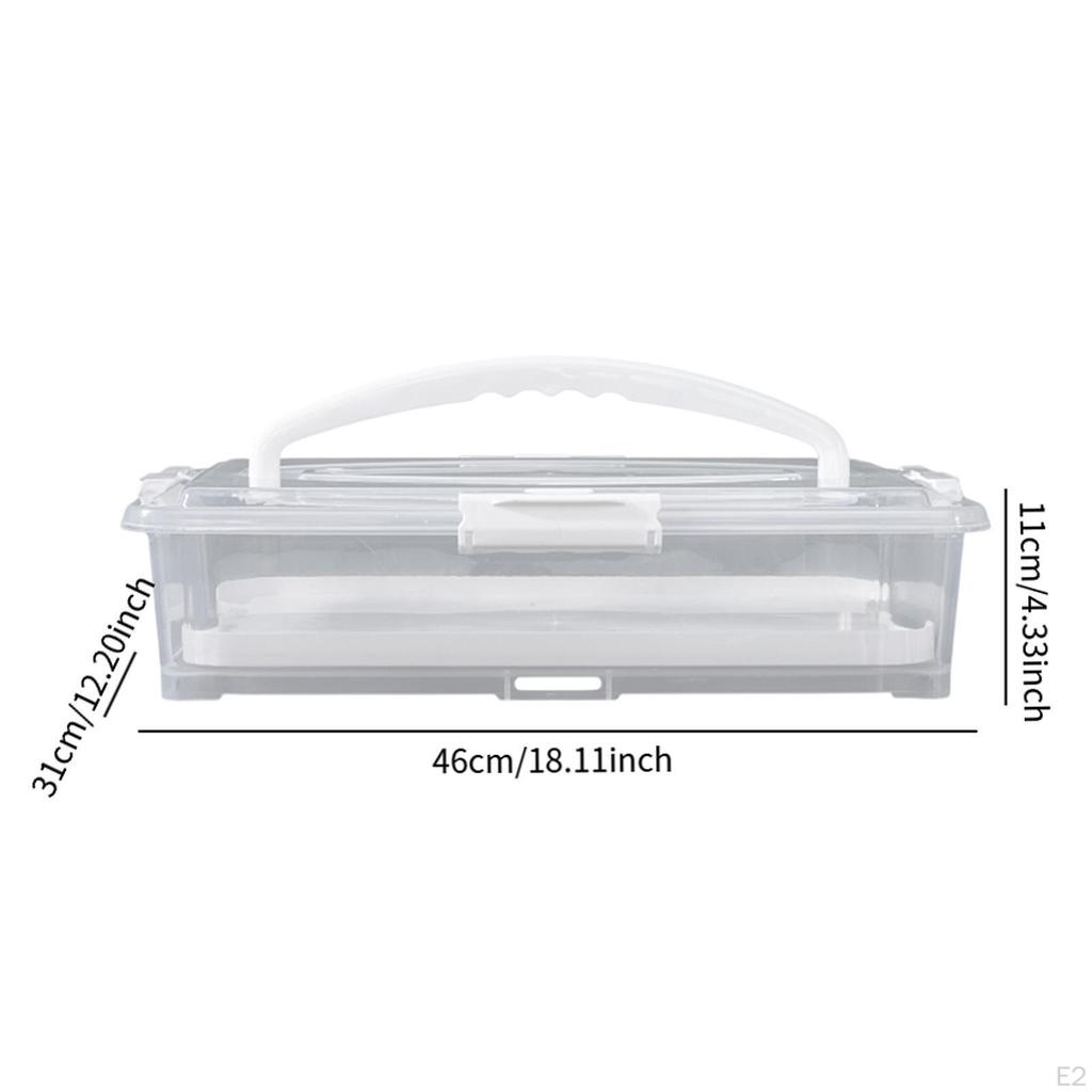 Cheesecake Carrier Cake Container Rectangle with Clear Cover Loaf Bread Box Stand for DIY