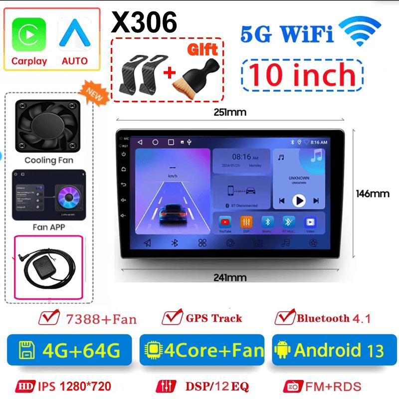 Универсальная 2Din автомагнитола Android 13 7"/9"/10" Авторадио Аудио 64G GPS BT беспроводной Carpaly Мультимедийный плеер Для Hyundai Nissan