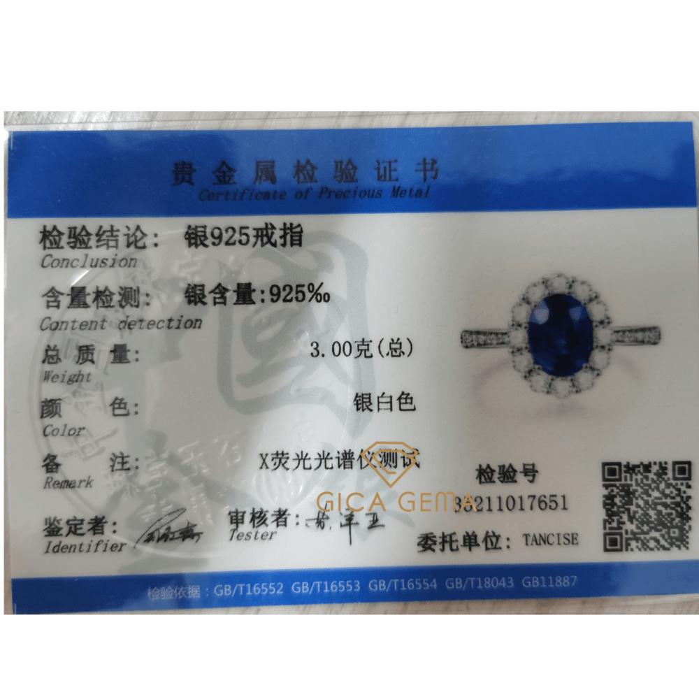 Gica Gema Кольца из стерлингового серебра 925 пробы с сапфирами и цирконами, драгоценные камни для женщин, сверкающие свадебные ювелирные украшения