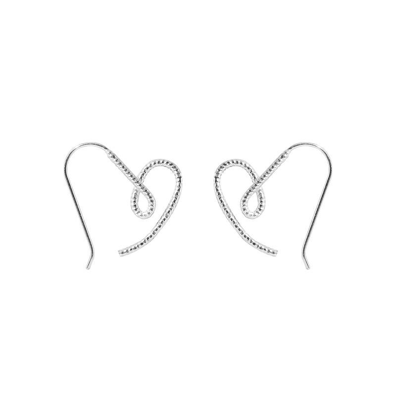 Простые преувеличенные большие серьги в форме сердца, персонализированные полые полые серьги с сердцем любви, дизайн, крючок для ушей, женские украшения для ушей