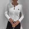 Autumn-Winter 2024 Slimming Braided Button Knit Cardigan