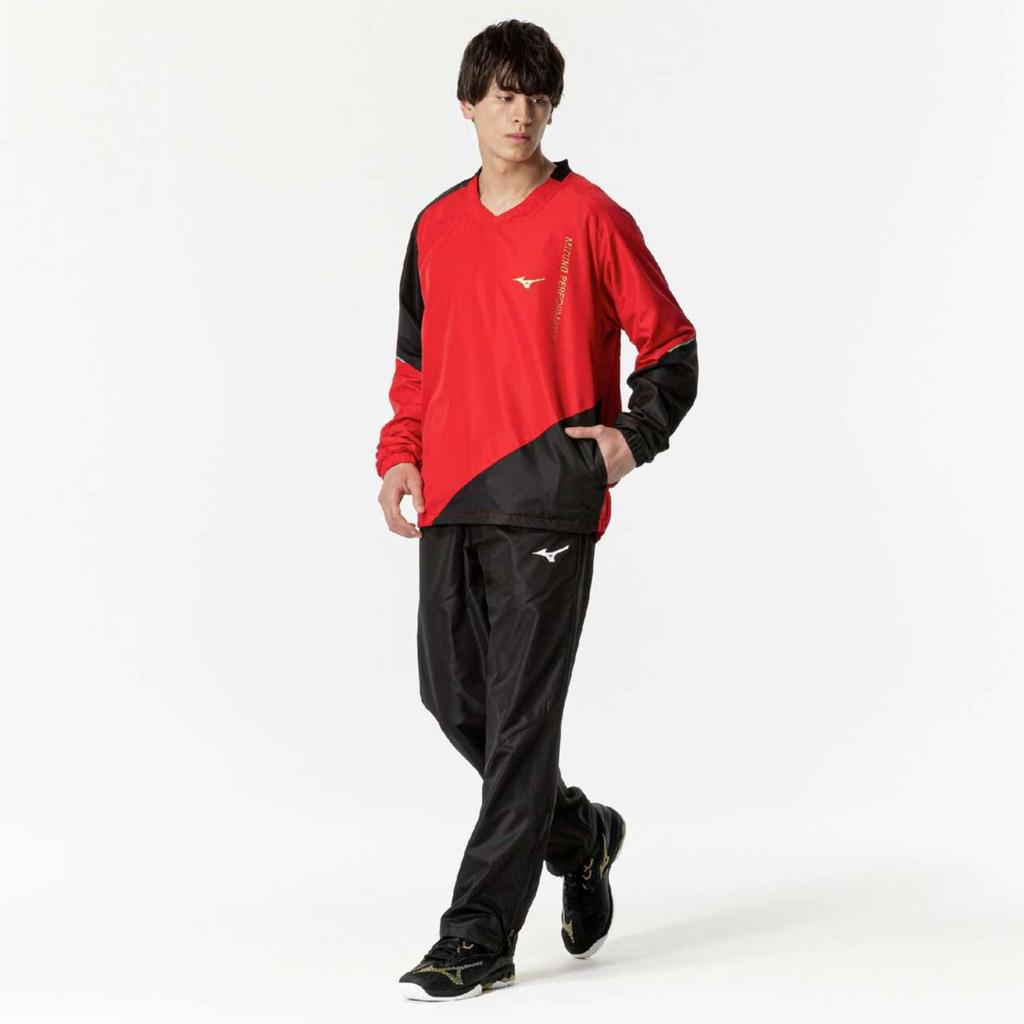 Теннисная одежда Breath Thermo Warmer Shirt Водоотталкивающая влагопоглощающая теплогенерирующая 62MEB530 Китайский красный [Mizuno]