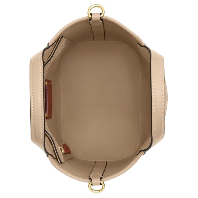 Coach Hanna Carriage Pattern Printed Fabric 18 Bucket Bag Women bags Deep-Natural CAK95-IMLG6