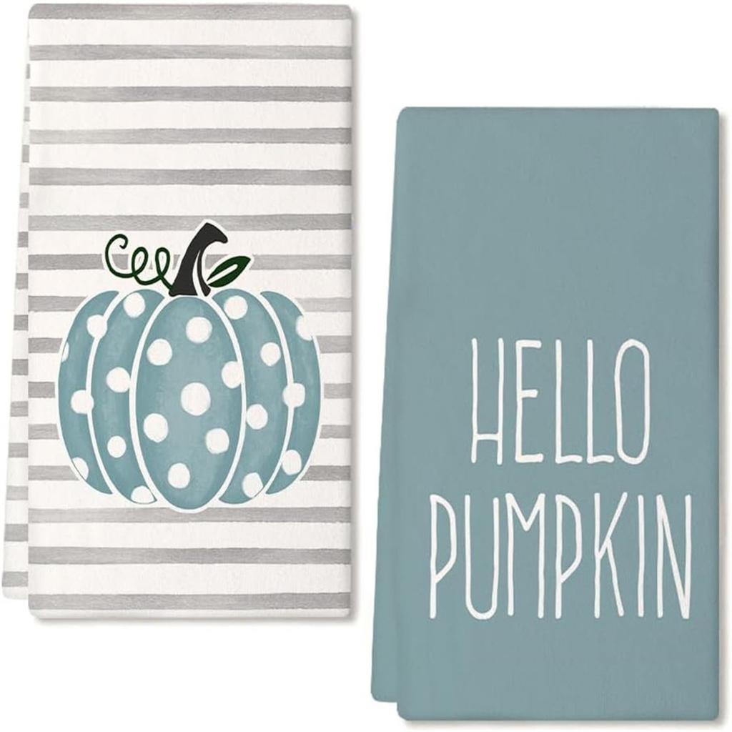 Microfiber Halloween Pumpkin Festival Green Elf/ Printed Towel Kitchen Washing Hand Towel Face Towel
