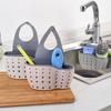 Home Storage Drain Basket Kitchen Sink HolderAdiustable Soap Sponge Shlf Hanging DrainBasket Bag Kitchen Accessories