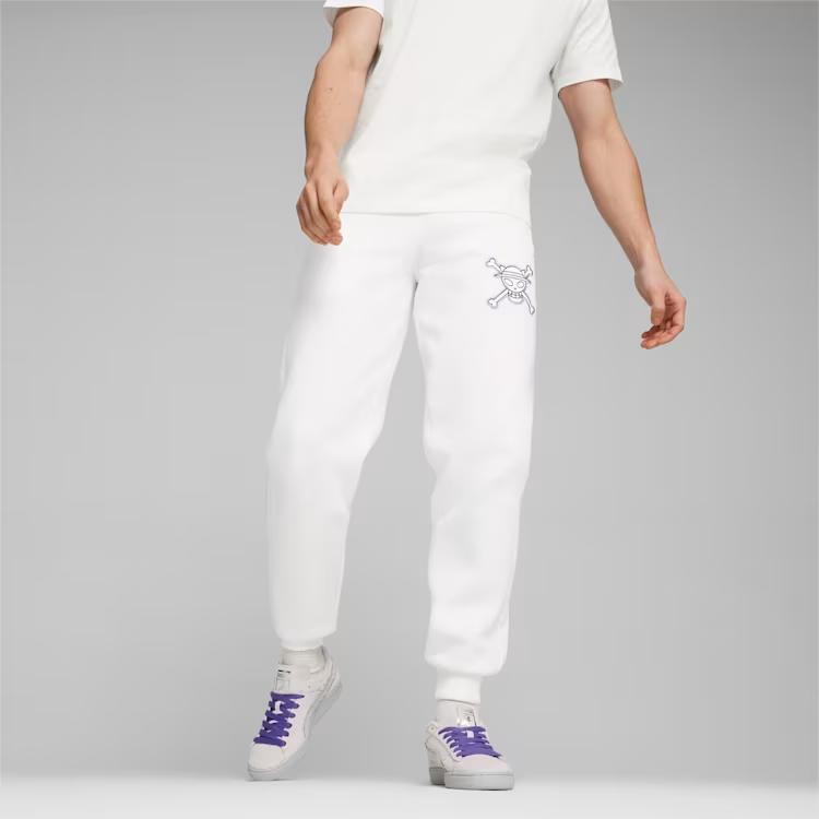 Puma X One Piece T7 Коллаборация Вышивка Черепа Удобные Спортивные Повседневные Брюки Унисекс Брюки Белый 624671-02