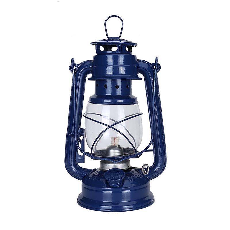 Vintage Iron Hurricane Lantern: Outdoor Kerosene Lamp & Decorative Light for Camping