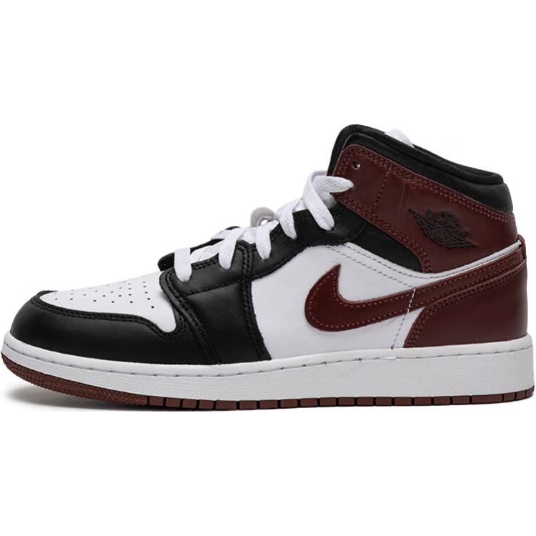 Jordan Air Jordan 1 Slip Resistant Abrasion Resistant High top Children's Basketball Shoes Red Black White HF3193-102