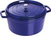 Staub Staub Cocotte Round Granblue Large Hand Cast Enamel Pot IH Compatible Japanese La Cocotte Round "Pico 30cm" [Authorized Product] 40510-286