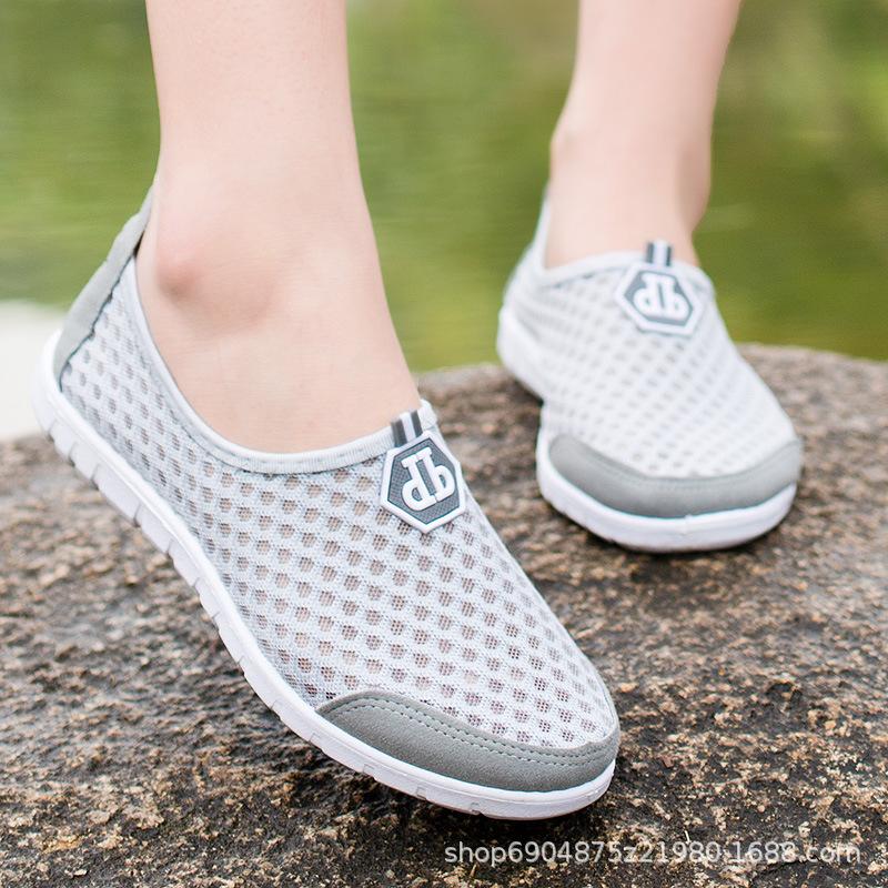 Старая пекинская тканевая обувь, сетчатая обувь, рабочие нескользящие повседневные сетчатые сандалии с мягкой подошвой, дышащая летняя обувь для ленивых