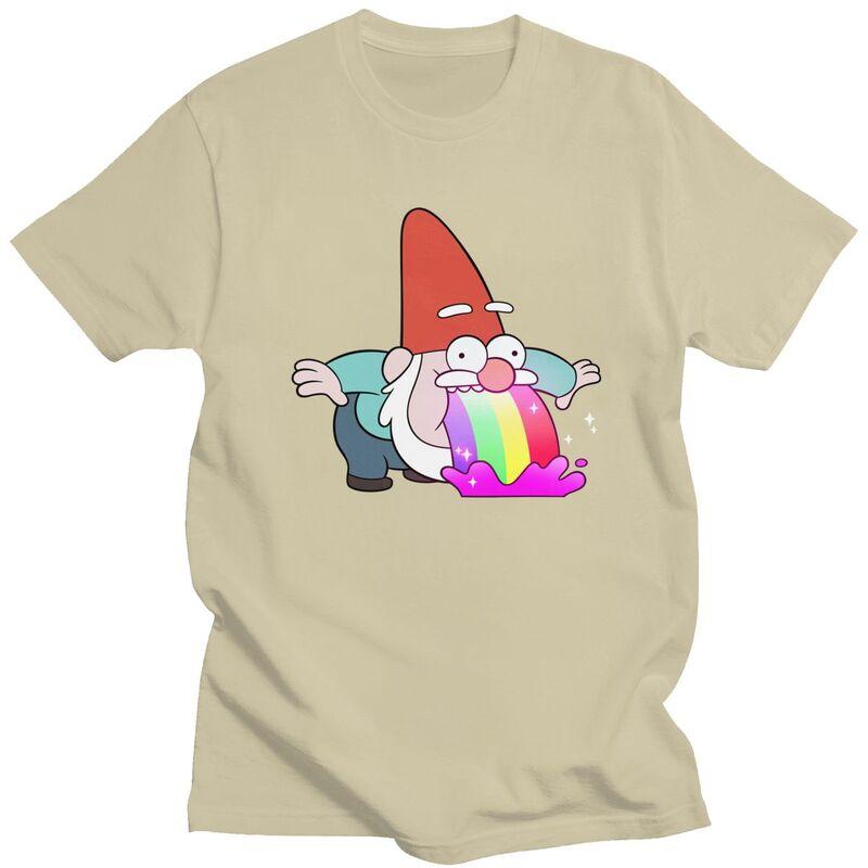 Мужская футболка с радужным принтом Gravity Falls в стиле манга, с коротким рукавом, хлопковая, модная, повседневная, приталенная
