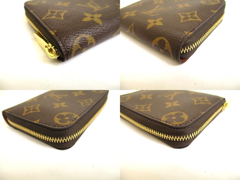 Оригинальный кошелек для монет LOUIS VUITTON Monogram из коричневой кожи #a932  Восстановленный