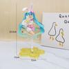 Hatsune Miku Spring Costume with Rabbit Ears Figurine Toy Ornament Anime Model for Decoration