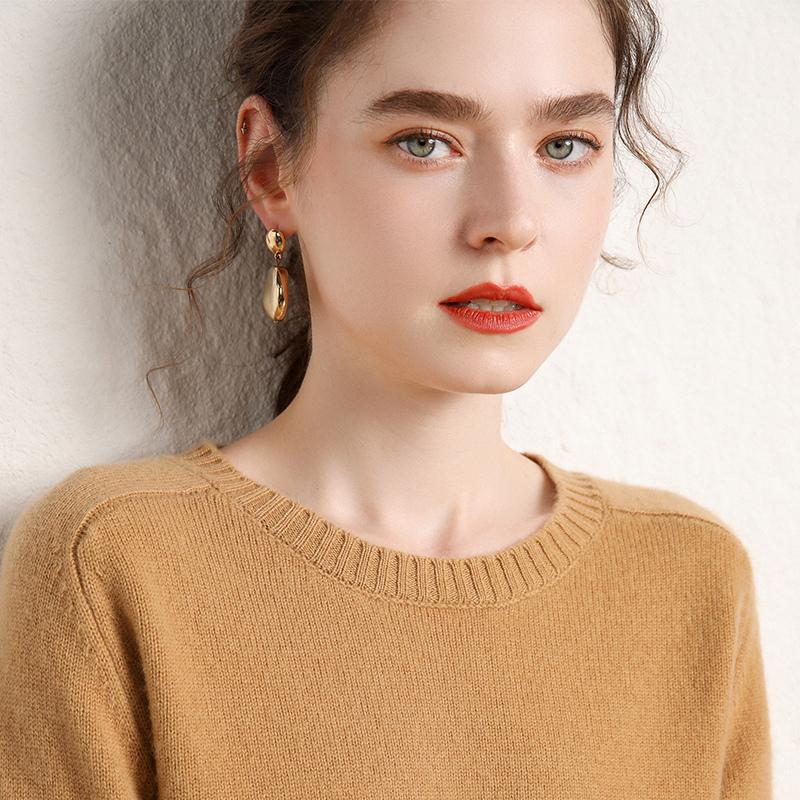 Женский кашемировый свитер Qinghe кашемир 100% кашемир, женский осенне-зимний кашемировый свитер, мягкий и теплый