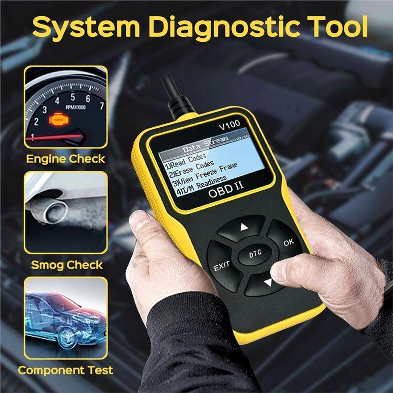 OBD2 Auto Scanner Diagnostic Tool Enhanced Engine Code Reader With Reset Functionality For Efficient For Car Diagnostics