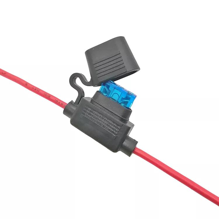 10AWG 12AWG XT60 Male Connector to Fuse Holder with 3A 5A 10A Fuse for Lipo FPV Battery Racing Drone