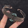 Ruby Fuchsite Copper Bangle Copper Wire Wrapped Jewelry Handmade Adjustable Cuff Bracelet Gemstone Bangle For Gift Copper Wire Wrap Bangle