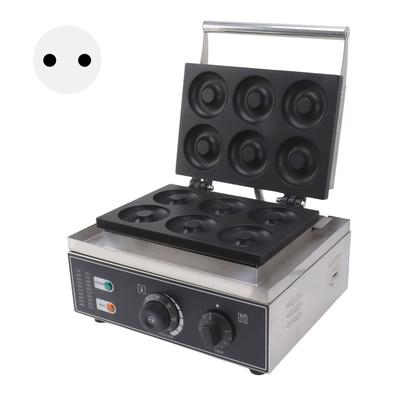 Коммерческая электрическая машина для приготовления пончиков с 6 отверстиями и двухсторонним подогревом для ресторана