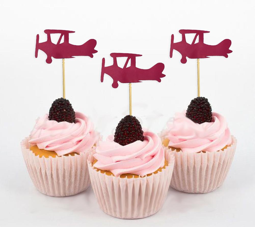 Дарлинг Сувенир| Ботворезы для кексов в форме самолета | Десертные украшения для свадебной вечеринки на день рождения - упаковка