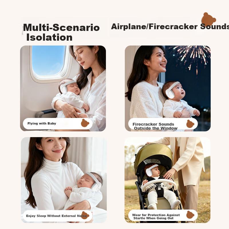 KDANG [German Technology] Baby Noise Reduction Ear Muffs Noise Cancelling Airplane Headphones Stress Relief for 0-1 Year Old YG01