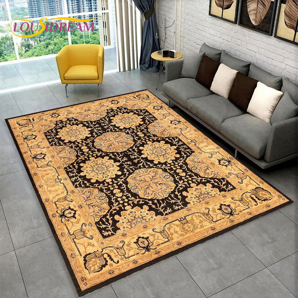 Турецкий персидский богемный коврик, большой ковер, ковер для гостиной, спальни, дивана, коврик для украшения, детский нескользящий напольный коврик
