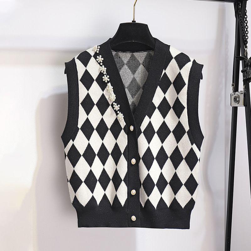 Women's Black Knit Dress: Autumn/Winter 2024 Slim Fit with Mesh Vest Two-Piece Set