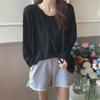 2025 Korean-Style Oversized Hooded Sweater - Women's Trendy, Lightweight, Long-Sleeve Pullover for Spring and Autumn