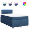 Maison Exclusive - Sommier à lattes de lit avec matelas Bleu 120x200 cm Tissu