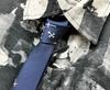 [Сделано в Японии] Галстук с узором в виде крестов в рок-стиле (Темно-синийСеребристый)