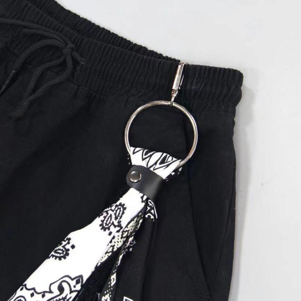 Long Cashew Flower Square Scarf HipHop Pant Chain Punk Key Chains  Unisex