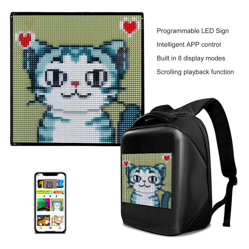 Светодиодная рекламная вывеска, беспроводная передача, программируемая прокручиваемая панель, разрешение 64x64, питание 5 В от USB