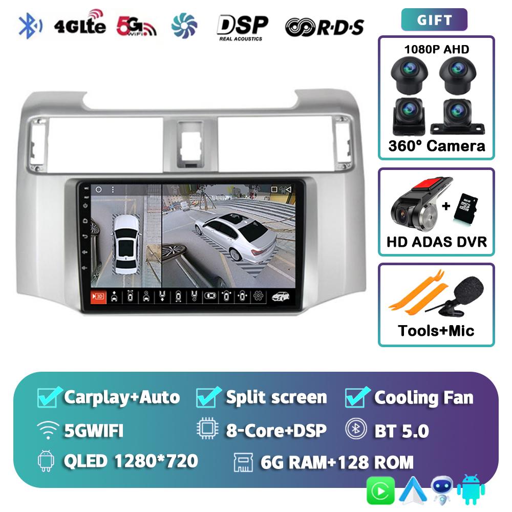 Android 14 Carplay Car Radio для Toyota 4Runner 4 Runner 2014 2015 2016 2017 2018 2019 Мультимедийный видеоплеер GPS 2Din Stereo