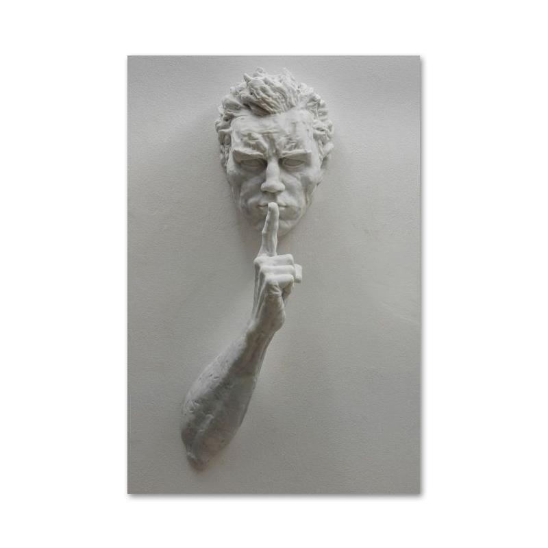 Абстрактная статуя, рисунок на холсте, визуальные 3D эффекты, плакаты, принты, настенная художественная картина для гостиной, домашний декор, подарок Cuadros