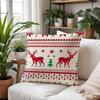Merry Christmas Red Art Pillow Case  Plush Fabric Soft  Pillowcase Double Sided Print Cushion Cover Household Gifts