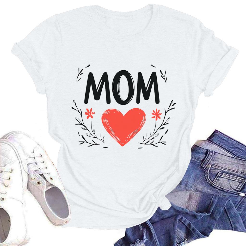 Женская повседневная футболка с круглым вырезом и коротким рукавом