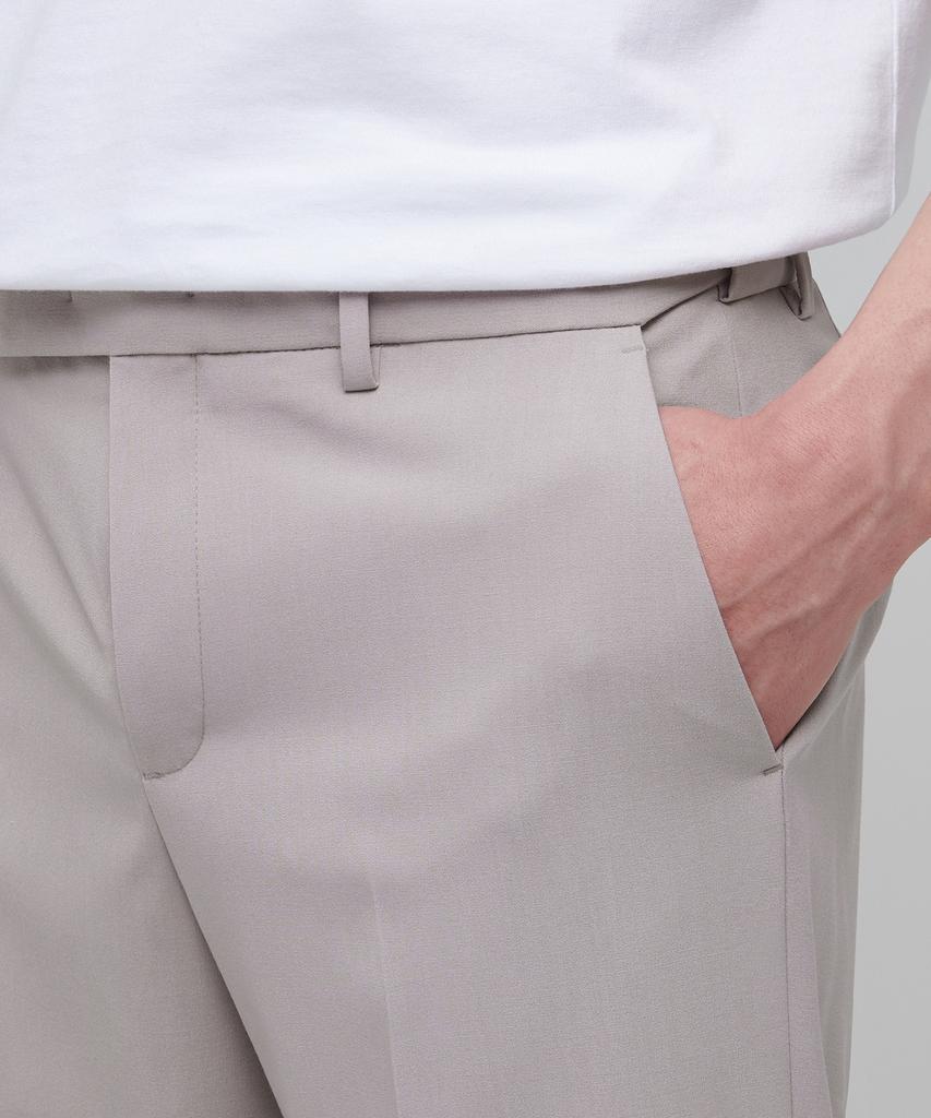MUSINSA STANDARD Lightweight Semi-Wide Hidden Elastic Waist Slacks [Light Beige]