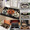 Хэллоуинский придверный коврик Привидение Летучая мышь Тыква Приветственный коврик Прихожая Хэллоуин Фестиваль Ковер Нескользящий Внутренний/Наружный Входная декорация