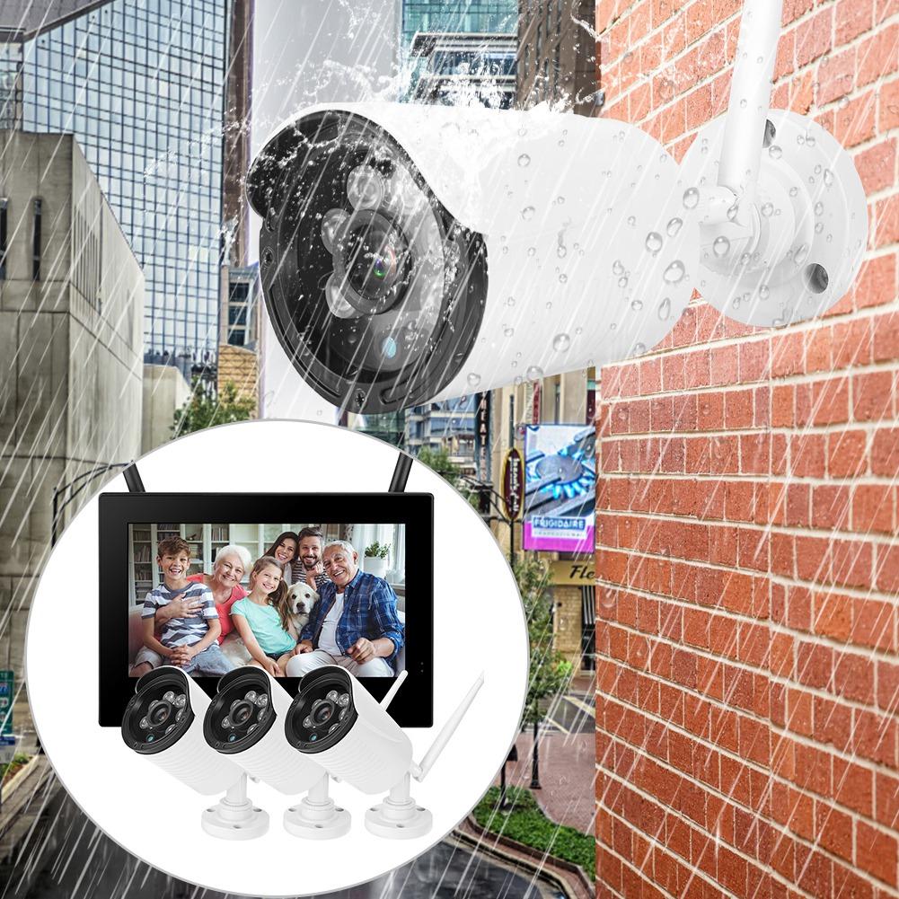 10-дюймовый 1,3-мегапиксельный HD беспроводной WIFI-детский монитор с 3 камерами, умный видеорегистратор, домашняя система безопасности