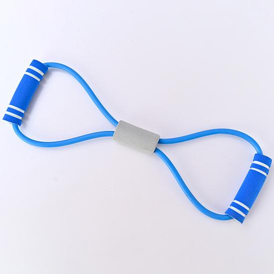 Portable Elastic Resistance Band with Anti-slip Handles for Shoulder, Back, and Body Strength Training and Stretching