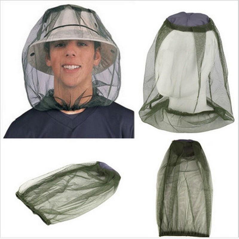 Insect Mosquito Net Mesh Face Fishing Hunting Outdoor Camping Hat Protector Cap