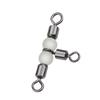 Connector Rolling Triple Fishing Connector Luminous Beads Solid Ring Fishing Tackle Fishing Swivel