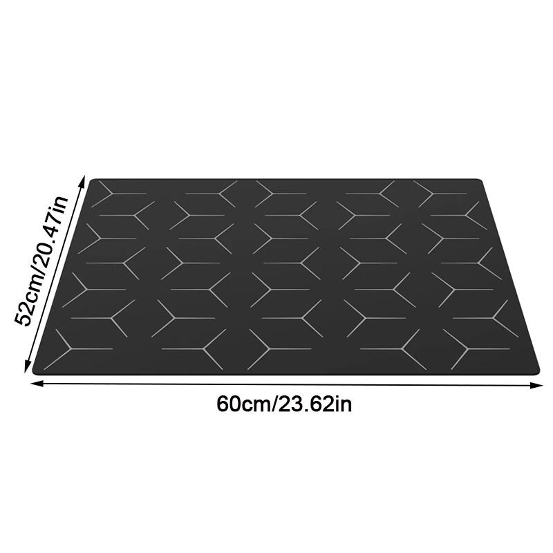Large Induction Hob Protector Mat 52*60cm Silicone Heat Resistant-Mats Washable