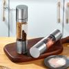 Adjustable Double Compartment Pepper Grinder with Large Bottle Mouth Manual Pepper Grinder Seasoning Bottle Kitchen Supplies