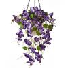 Cascading Hanging Flower Accent, Artificial Silk Wall Decoration 22.8in for Porch Window Entryway and Room Home Display