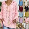 Hooded V-Neck Long Sleeves Twist Knitted Hoodie Autumn Winter Solid Color Loose Sweater Jumper Female Clothing