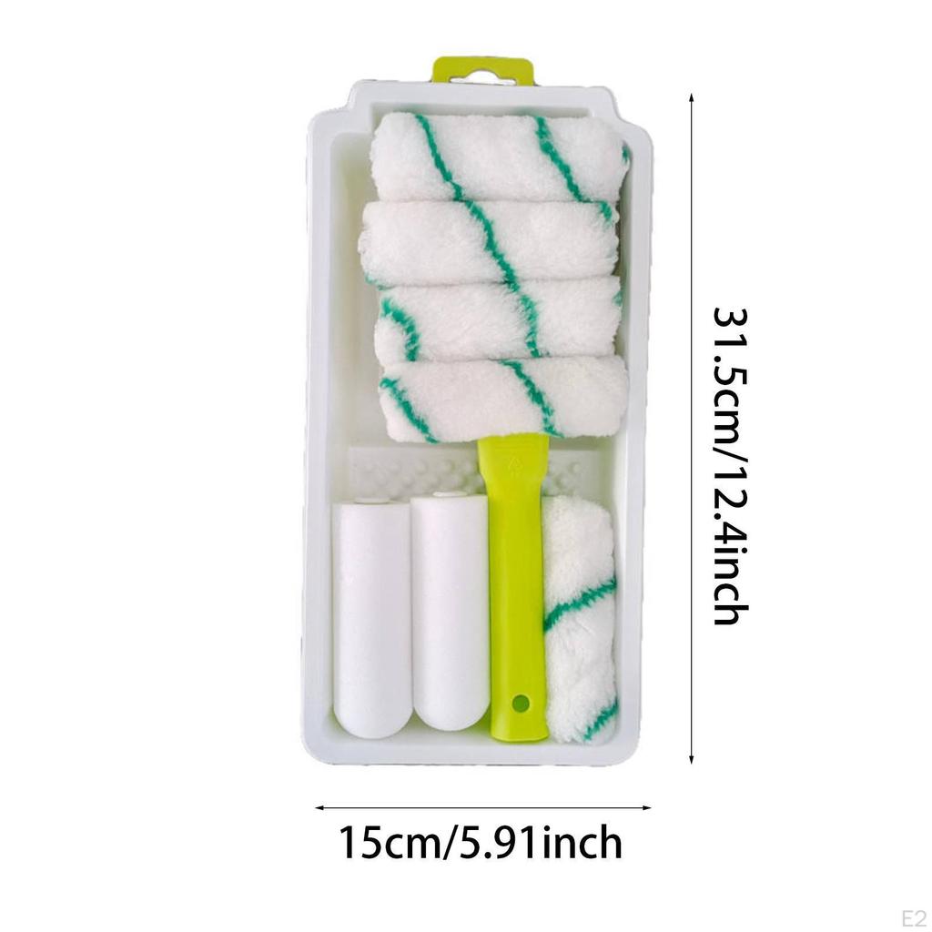 Валик для покраски с рамкой, поддоном, вкладышами для покраски углов с небольшим ворсом