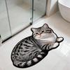 3D Милый Кот Форма Диатомитовая Ванная Коврик Супер Впитывающий Нескользящий Быстросохнущий Коврик для Ванной Для Любителя Кошек Домашний Декор Подарок