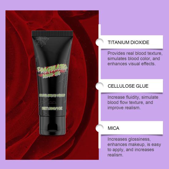 Набор для макияжа на Хэллоуин Палитра для макияжа Красный крем для поддельных ран, синяков, порезов Реалистичные спецэффекты Набор для макияжа для зомби-косплея на Хэллоуин