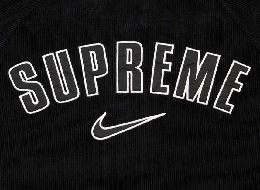 Верхняя одежда Supreme Nike Arc Вельветовая куртка с капюшоном Черная