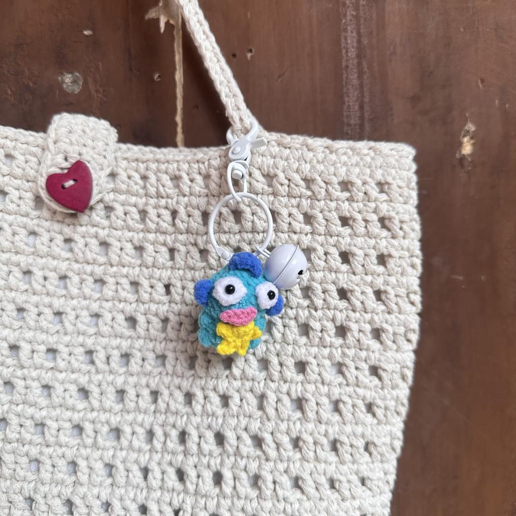 Ручная работа 3,5 см Милые вязаные мини-крючком Уродливые рыбные украшения Форма ленивца Вязаные крючком ниточные подвески Сделай сам Кукольные брелки Оптом